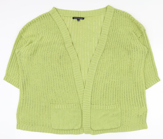 Jeffrey and Paula Womens Green V-Neck  Acrylic Cardigan Jumper Size 16