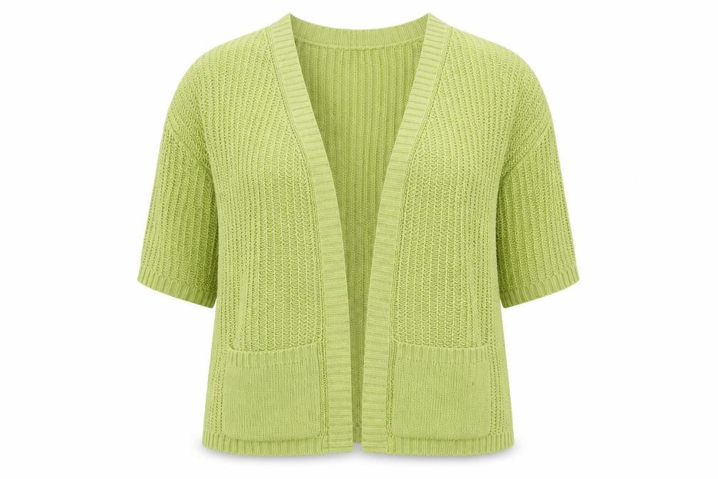 Jeffrey and Paula Womens Green V-Neck  Acrylic Cardigan Jumper Size 16