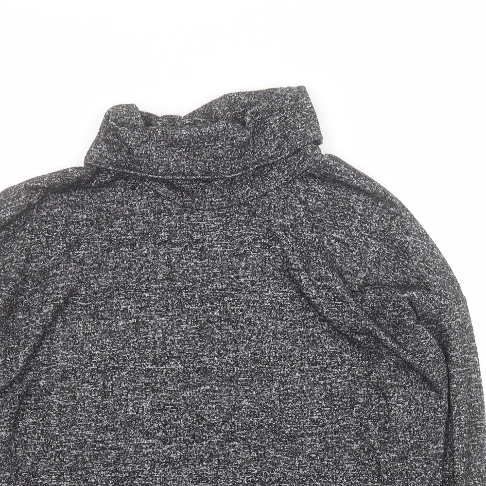Warehouse Womens Black Roll Neck  Polyester Pullover Jumper Size 12
