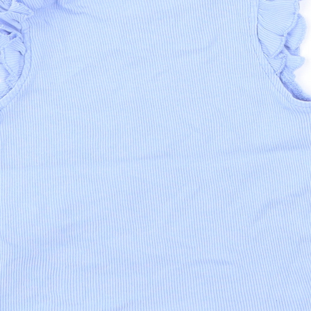 Primark Baby Blue  100% Cotton Basic Tank Size 9-12 Months Round Neck Pullover