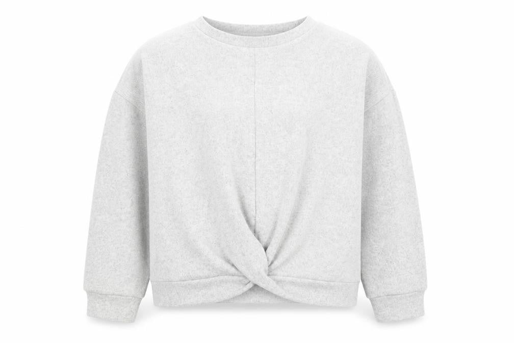 Marks and Spencer Girls Grey Round Neck  Viscose Pullover Jumper Size 10-11 Years  Pullover