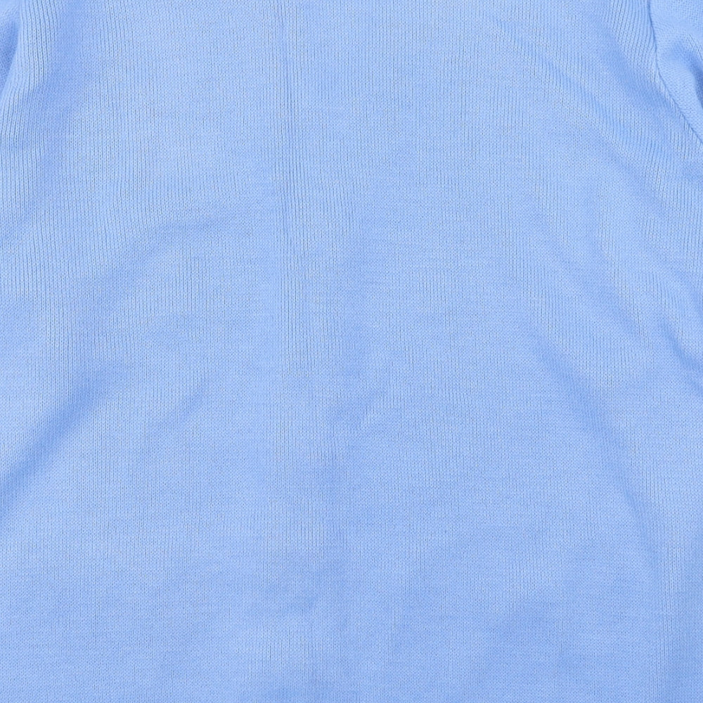 Care Womens Blue V-Neck  Polyester Cardigan Jumper Size L