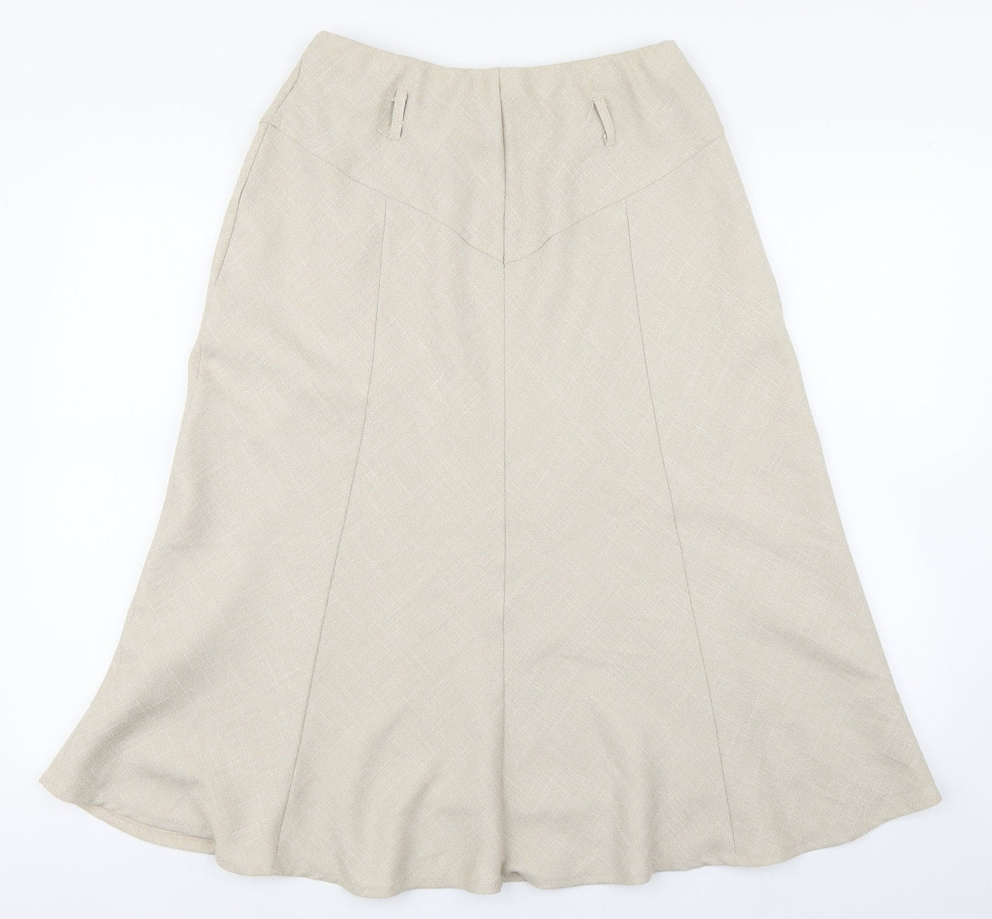 Saloos Womens Beige  Polyester A-Line Skirt Size 12