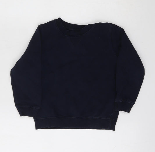 SCHOOLWEAR Boys Blue  Cotton Pullover Sweatshirt Size 4 Years