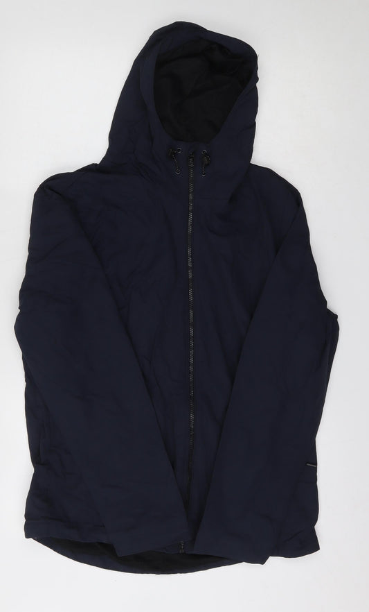 TESCO Womens Blue   Anorak Coat Size M  Zip