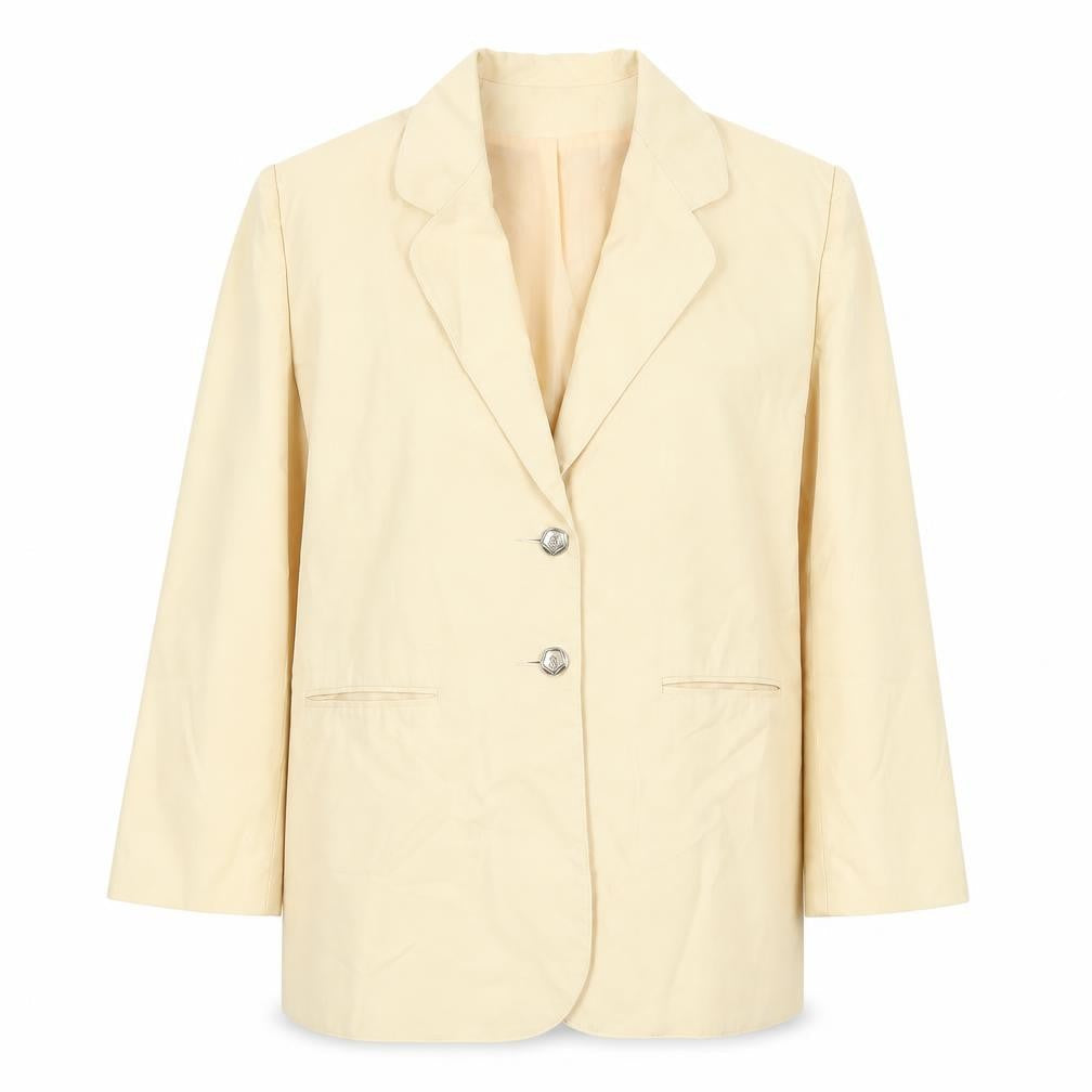 Klass Womens Yellow  Polyester Jacket Suit Jacket Size 12