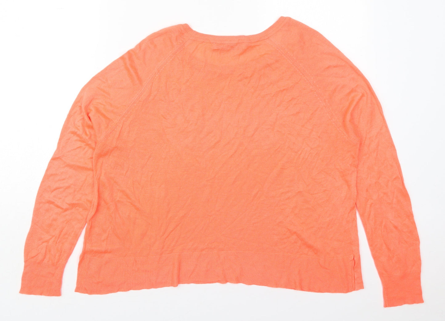 Zara Womens Pink Round Neck  Acrylic Pullover Jumper Size M
