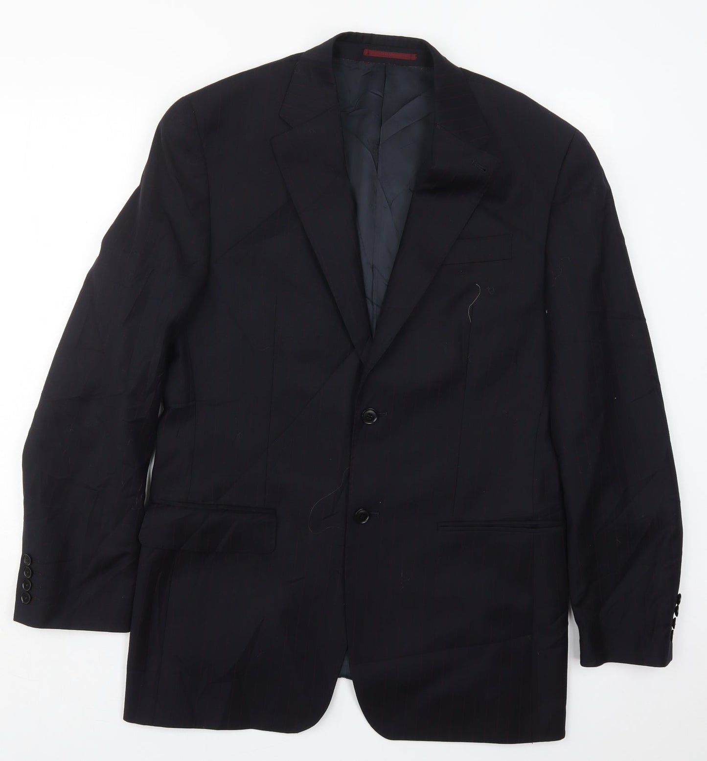NEXT Mens Blue Striped Wool Jacket Suit Jacket Size 40