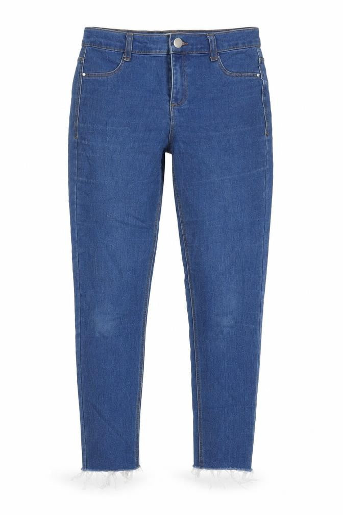 Dorothy Perkins Womens Blue  Cotton Skinny Jeans Size 10 L25 in Regular Button