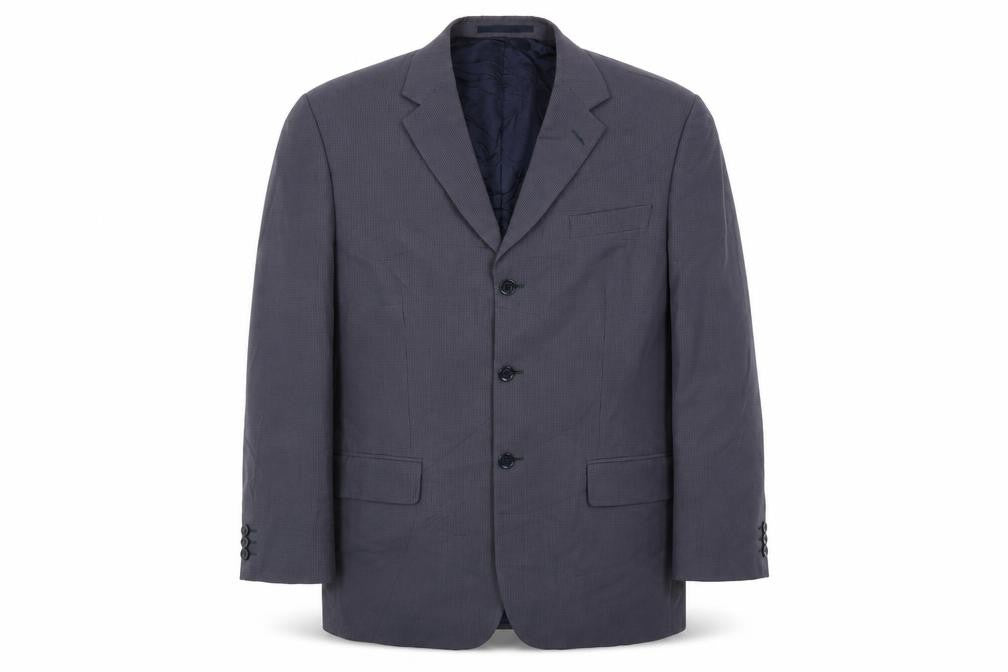 Ultimo Mens Blue Check Viscose Jacket Suit Jacket Size 40