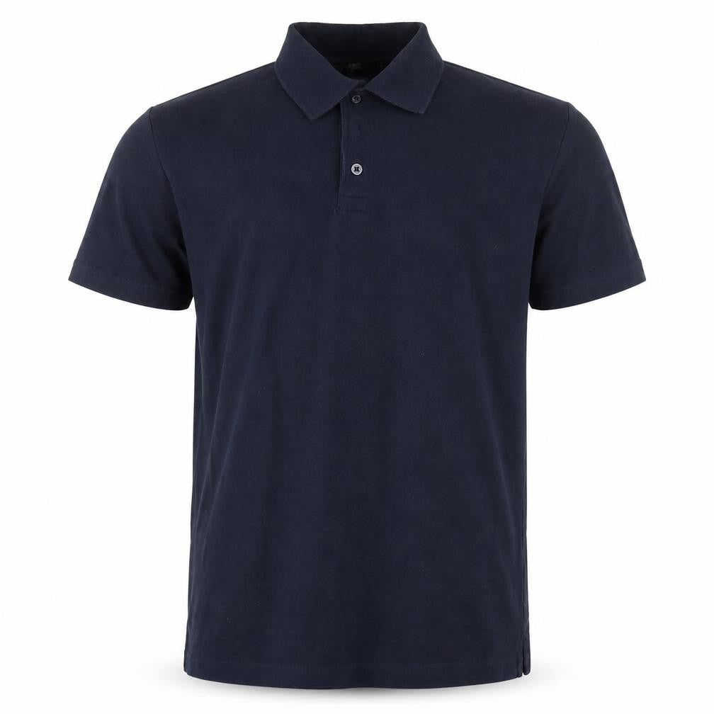 Simon Jeffrey Mens Blue  Polyester  Polo Size S Collared Button