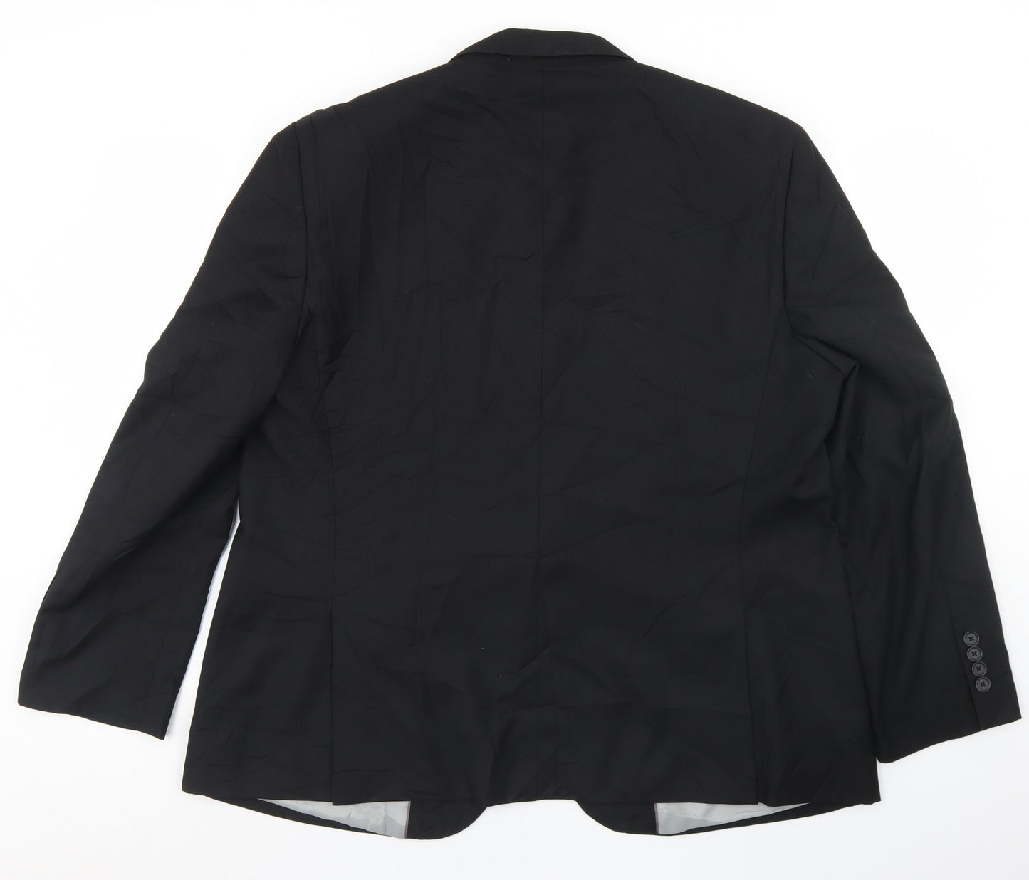 Tailor & Cutter Mens Black  Polyester Jacket Blazer Size 46