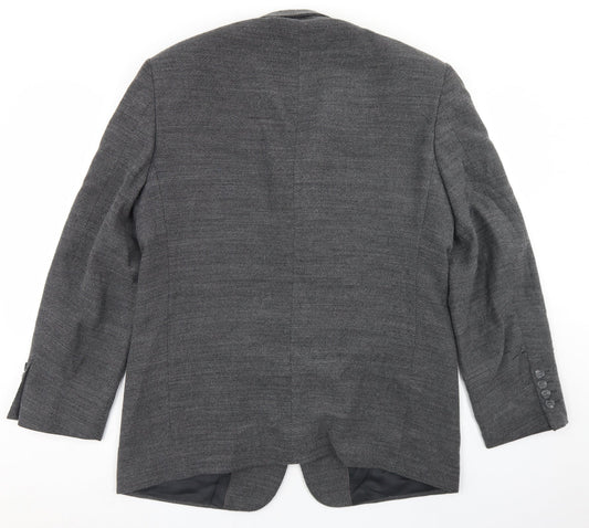 Brook Taverner Mens Grey  Wool Jacket Blazer Size 40