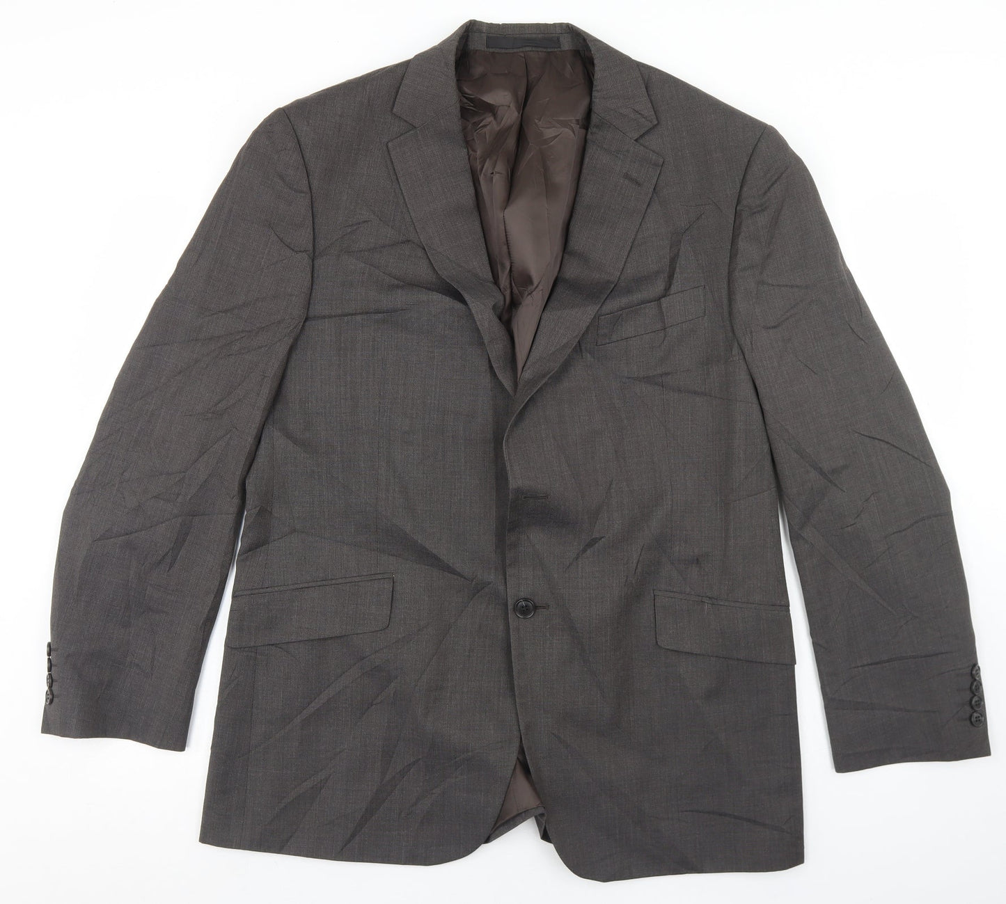 Marks and Spencer Mens Brown  Wool Jacket Blazer Size 44