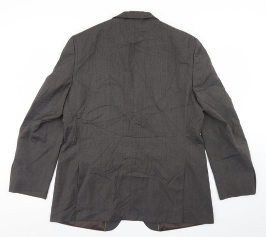 Marks and Spencer Mens Brown  Wool Jacket Blazer Size 44