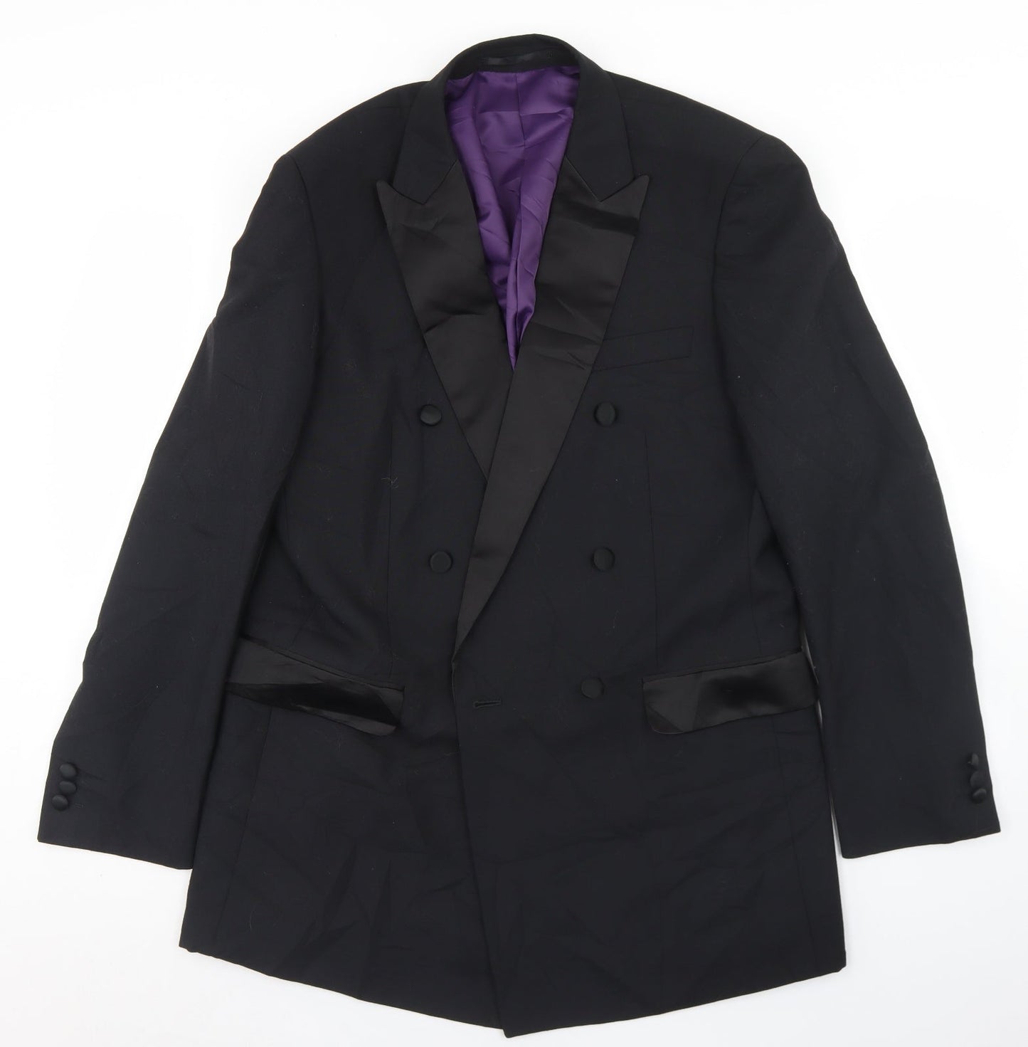 Charlton Gray Mens Black  Polyester Jacket Blazer Size 38