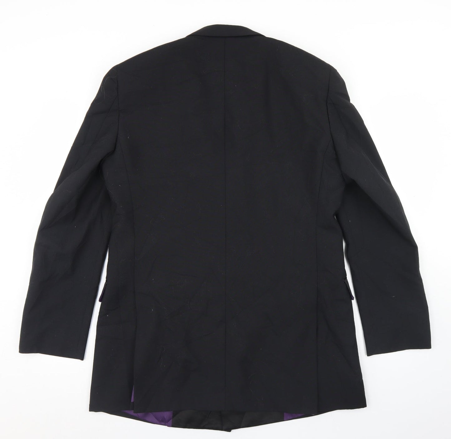 Charlton Gray Mens Black  Polyester Jacket Blazer Size 38