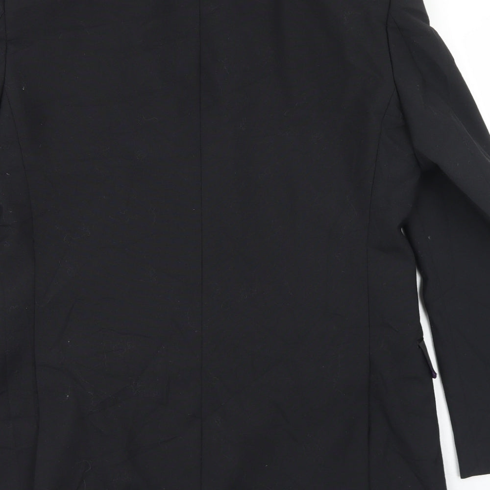 Charlton Gray Mens Black  Polyester Jacket Blazer Size 38