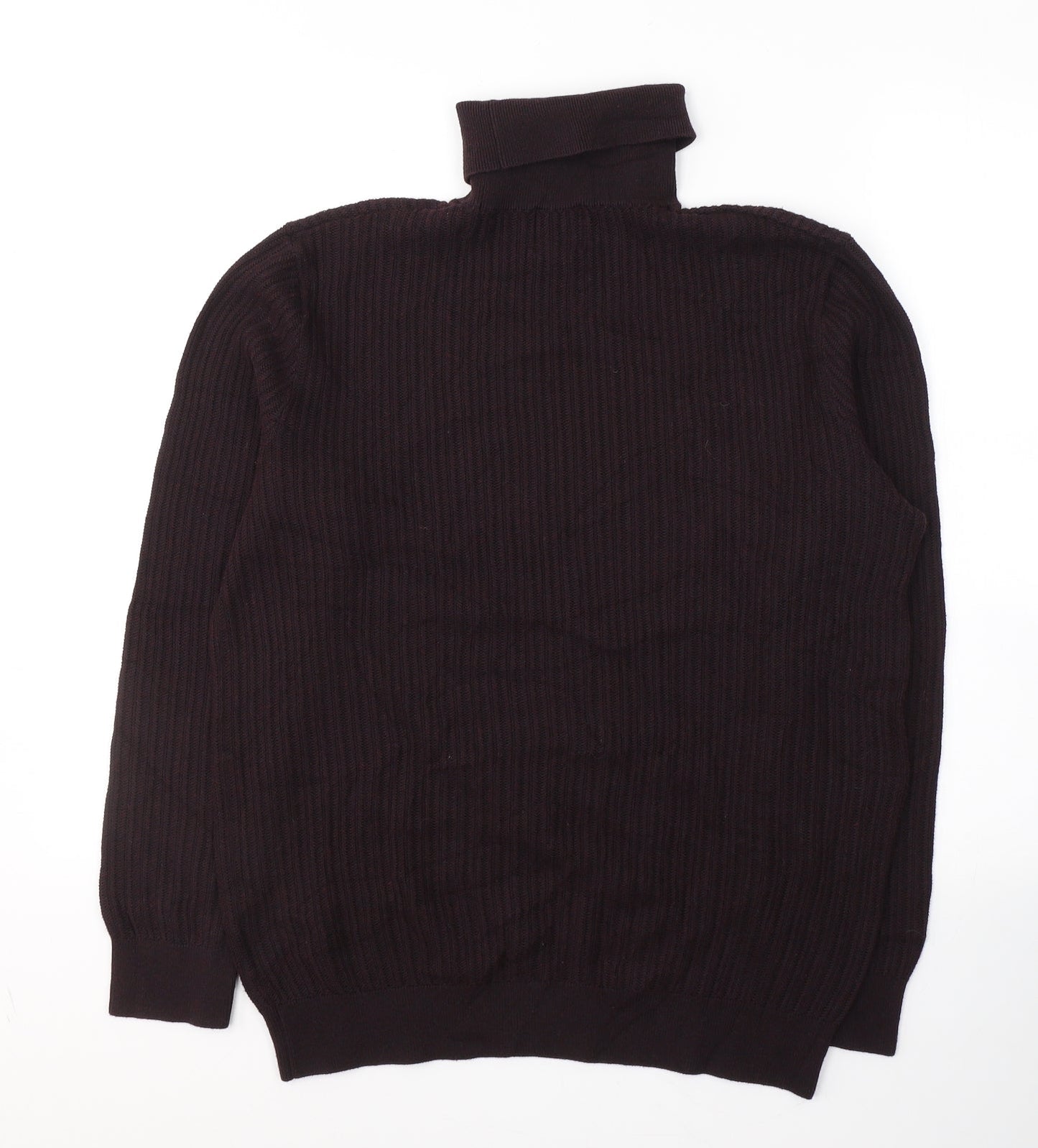 H&M Womens Red Roll Neck  Acrylic Pullover Jumper Size L