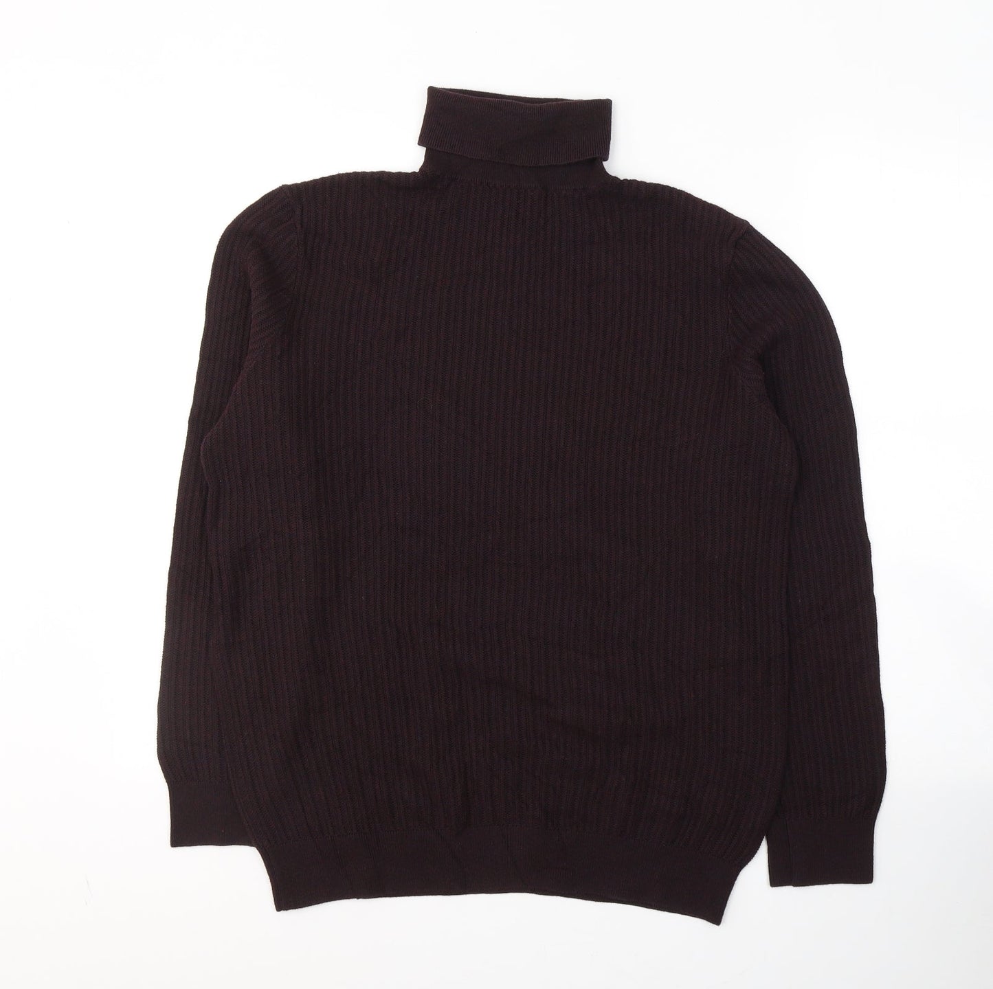 H&M Womens Red Roll Neck  Acrylic Pullover Jumper Size L