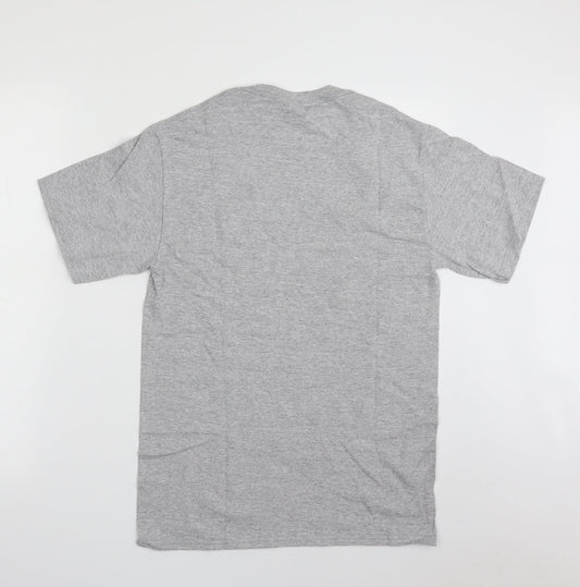 Gildan Mens Grey  Cotton  T-Shirt Size S Crew Neck  - AI Summit