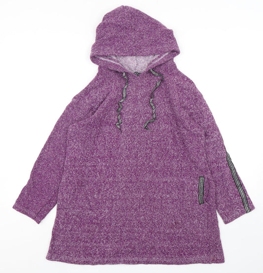 BDM Womens Purple  Polyester Pullover Hoodie Size S