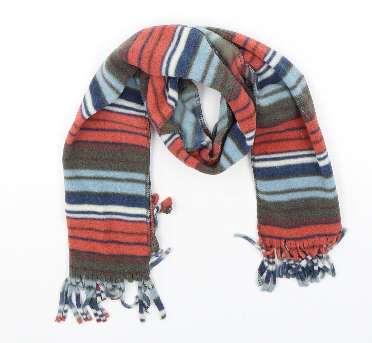 Preworn  Womens Multicoloured Striped Polyester  Scarf