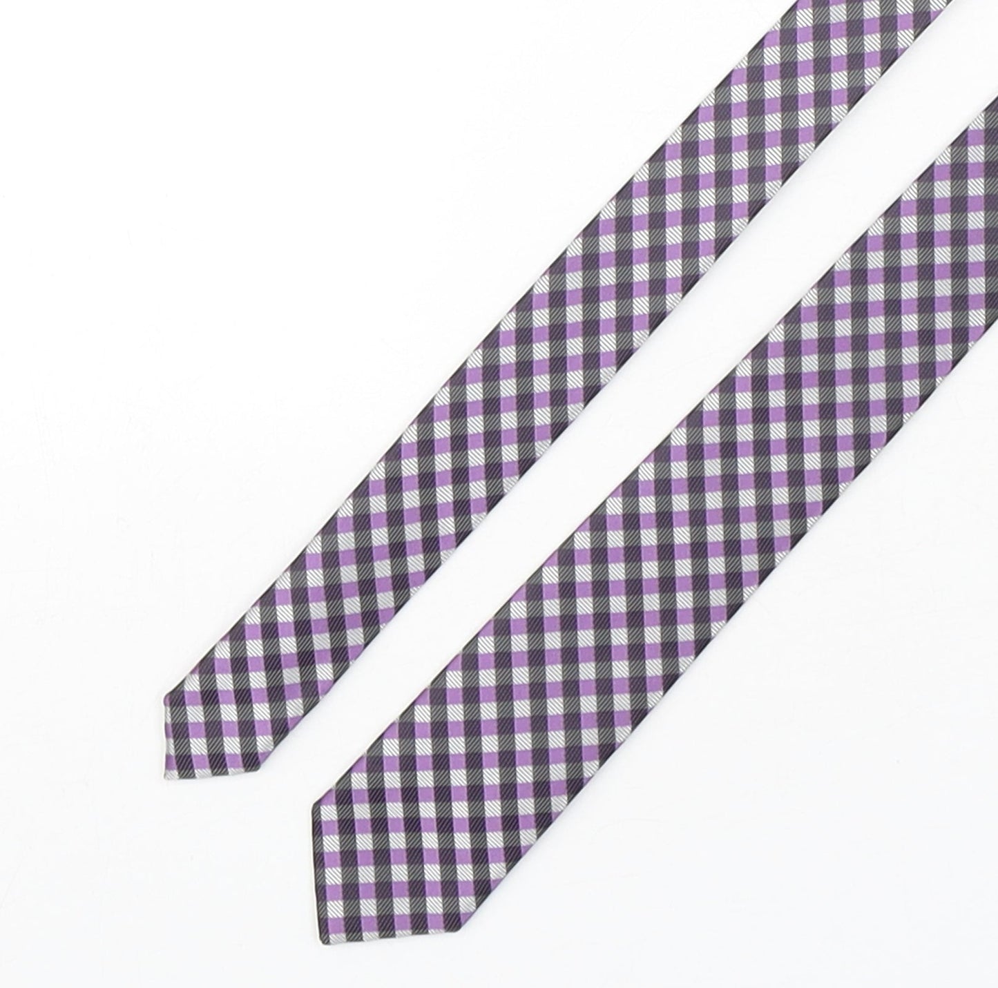 Nuova Moda Mens Multicoloured Plaids & Checks Polyester Pointed Tie One Size