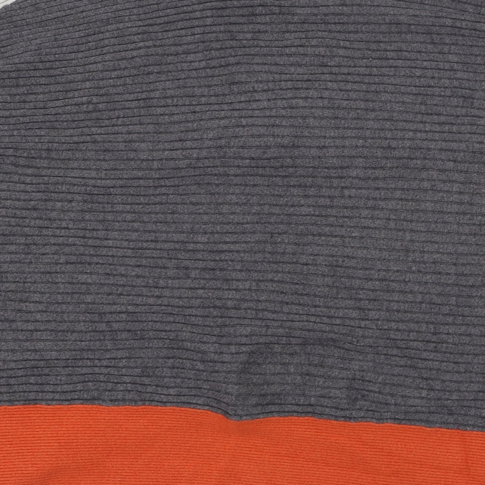 River Island Womens Grey V-Neck  Viscose Pullover Jumper Size M