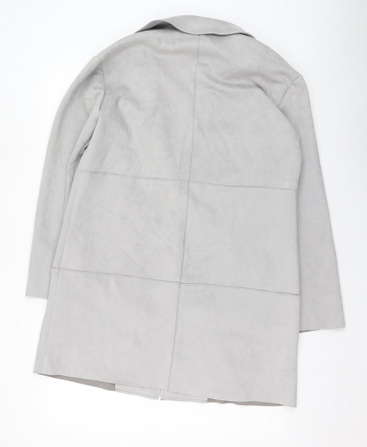 Primark Womens Grey   Overcoat Coat Size 12  Button
