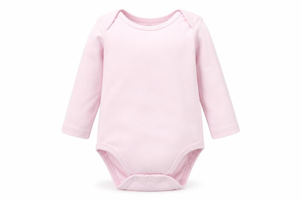 H&M Girls Pink  100% Cotton Babygrow One-Piece Size 6-9 Months  Button