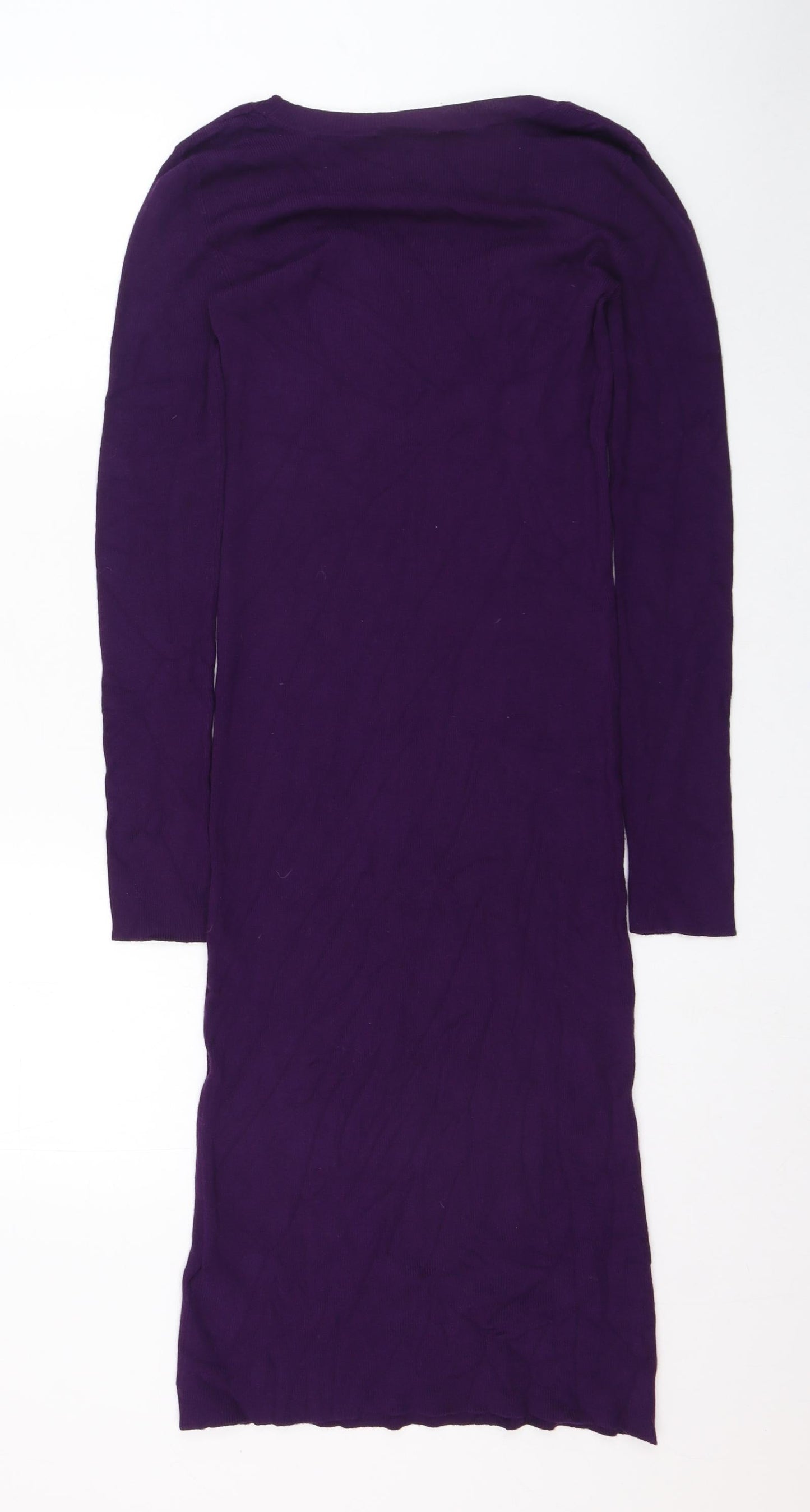 Oasis Womens Purple  Viscose Pencil Dress  Size S  Round Neck Pullover