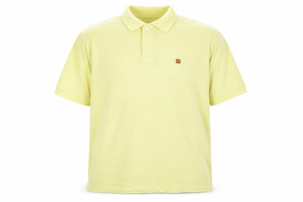 Empty Mens Yellow  Polyester  Polo Size L Collared Pullover