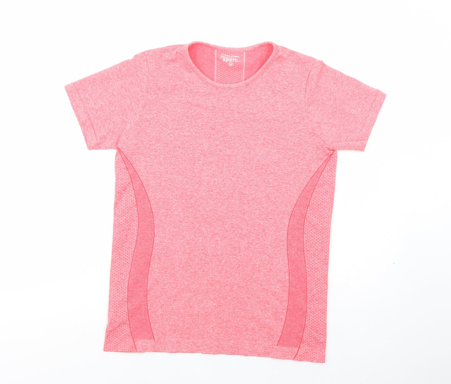 Dunnes Stores Womens Pink  Nylon Pullover T-Shirt Size M Crew Neck Pullover
