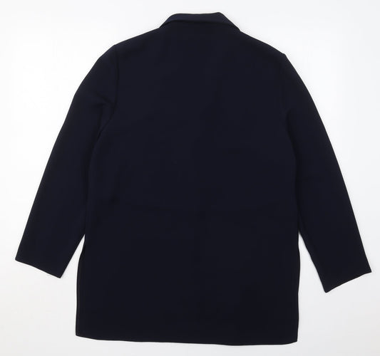 Spice Womens Blue  Polyester Jacket Blazer Size 12