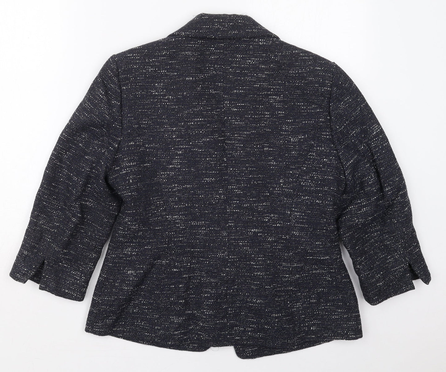 Alex & Co Womens Blue  Cotton Jacket Blazer Size 12