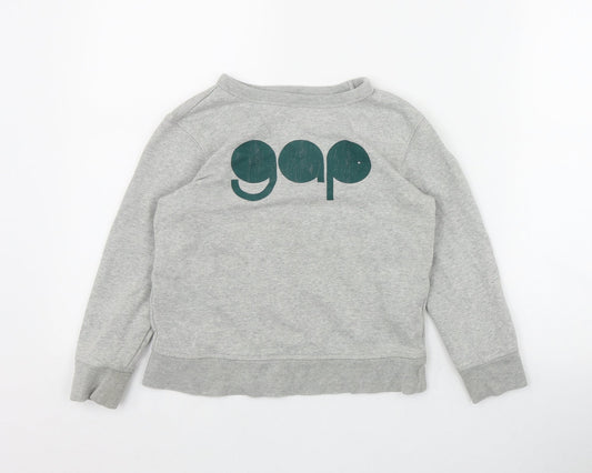 Gap Boys Grey  Cotton Pullover Sweatshirt Size 6-7 Years  Pullover