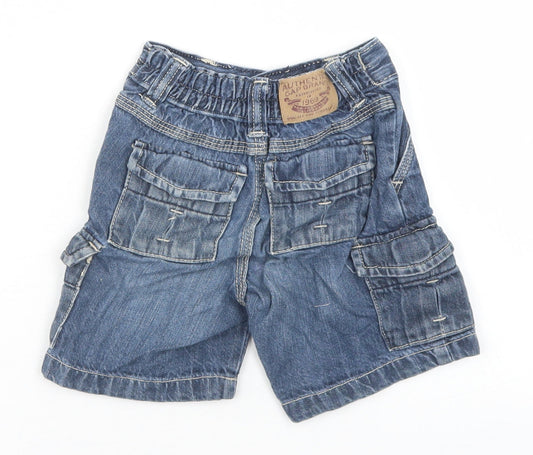 Gap Boys Blue  Cotton Cropped Jeans Size 12-18 Months  Snap