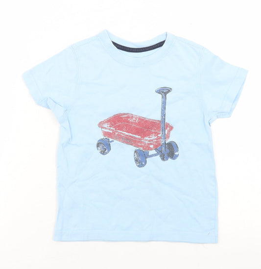 Gap Boys Blue  Cotton Basic T-Shirt Size 2 Years Crew Neck