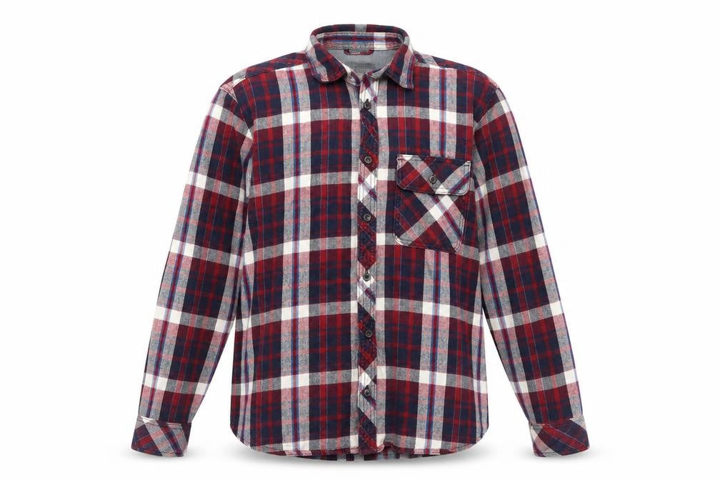 Marks and Spencer Mens Multicoloured Plaid Cotton  Button-Up Size S Collared Button