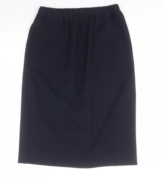 Habella Womens Blue  Polyester Straight & Pencil Skirt Size 12