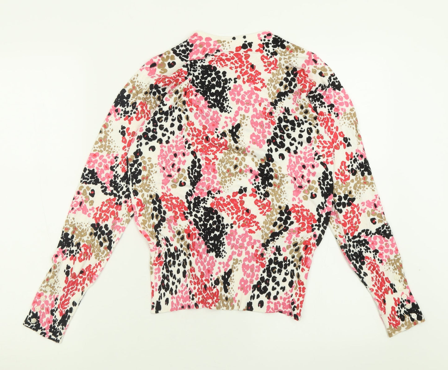 Marks and Spencer Womens Multicoloured Crew Neck Geometric Viscose Pullover Jumper Size 6
