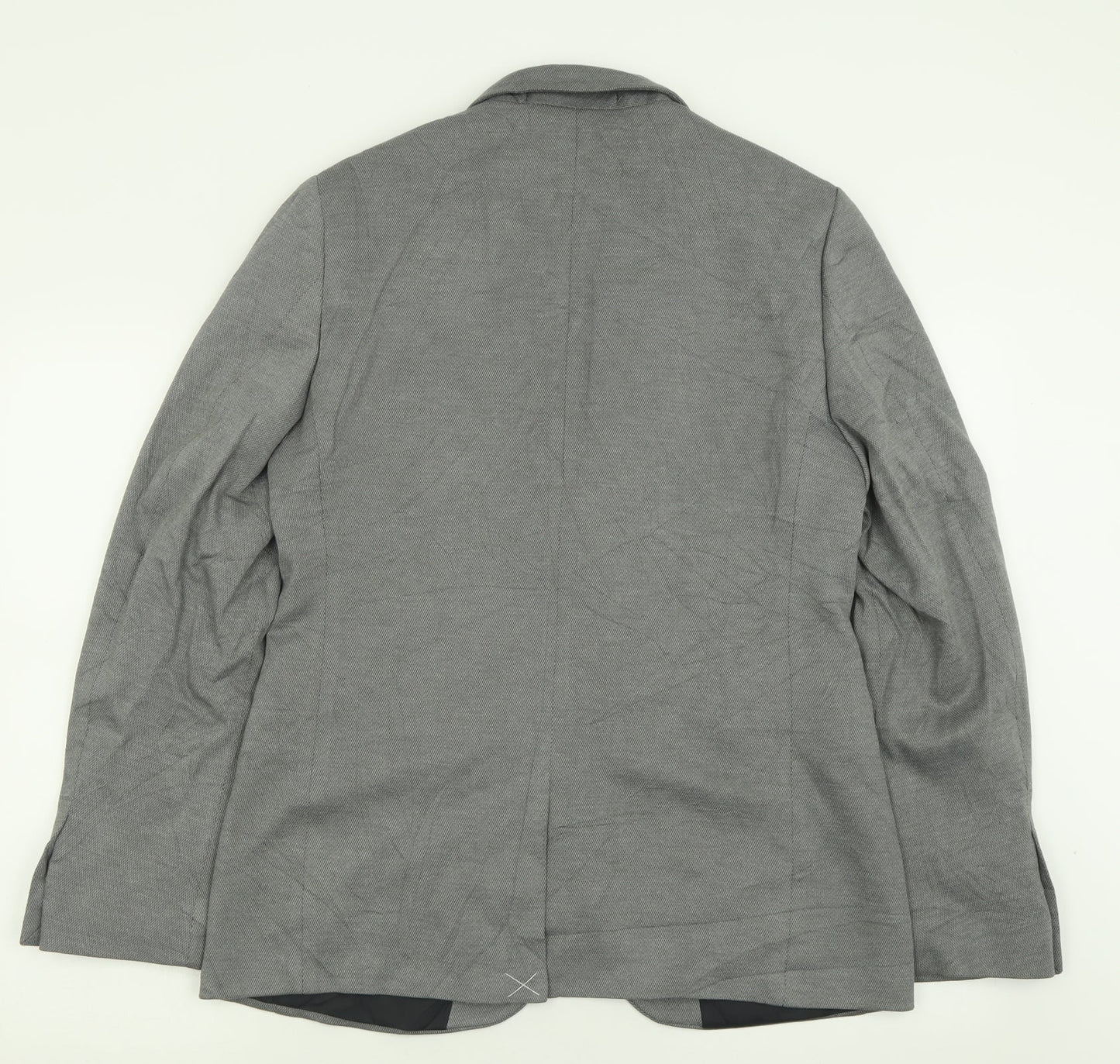 Burton Mens Grey  Viscose Jacket Suit Jacket Size 40