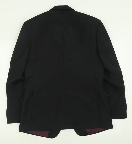 Skopes Mens Black  Polyester Jacket Suit Jacket Size 38