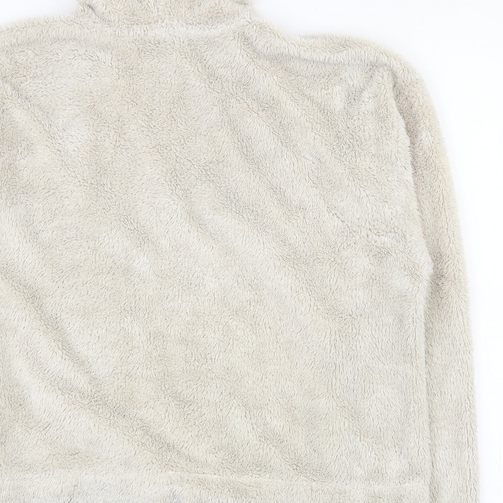 Topshop Womens Beige  Polyester Pullover Hoodie Size 10  Pullover