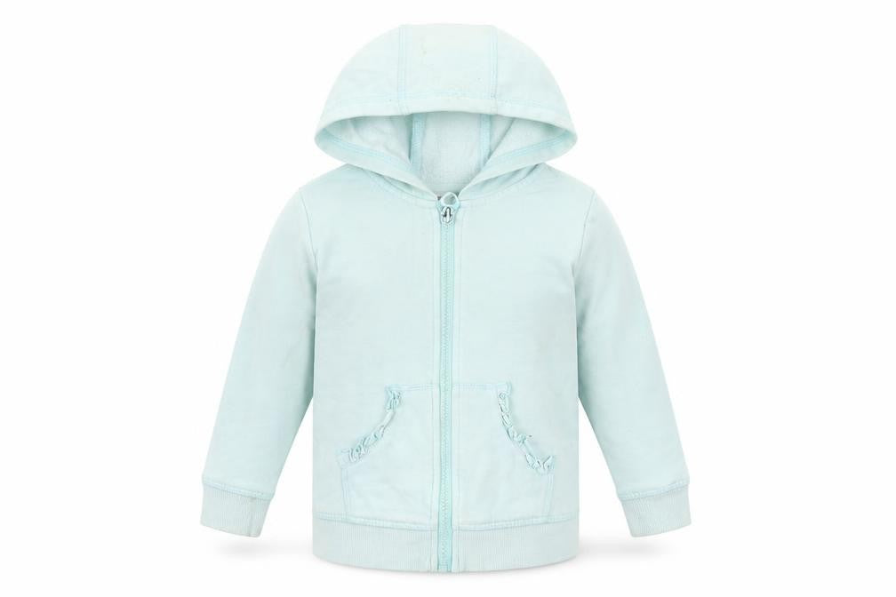 Geoger Girls Blue  Cotton Full Zip Hoodie Size 2-3 Years  Zip