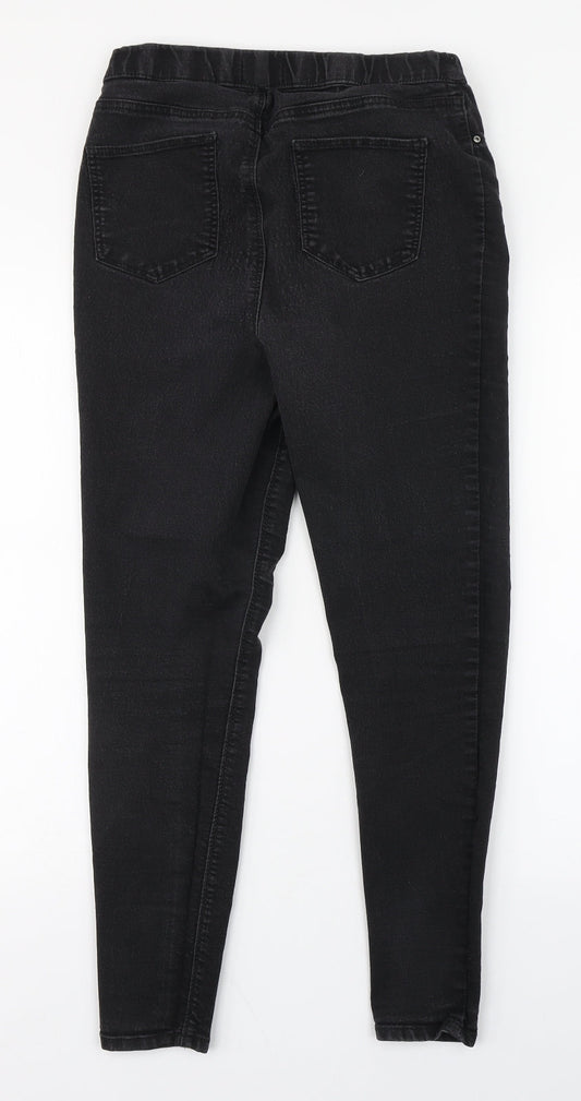 Papaya Womens Black  Polyester Skinny Jeans Size 12 L26 in Regular