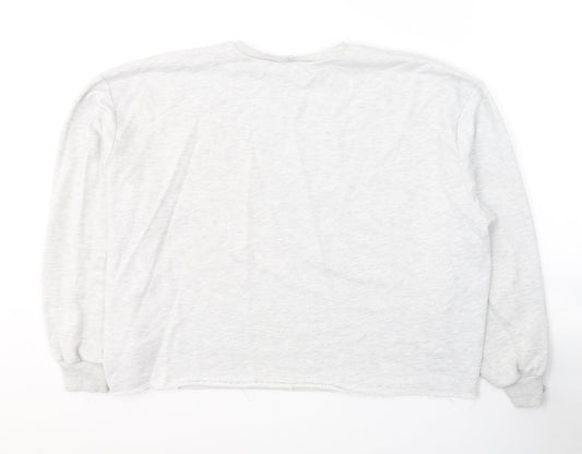 ASOS Womens Grey  Cotton Pullover Sweatshirt Size 12  Pullover