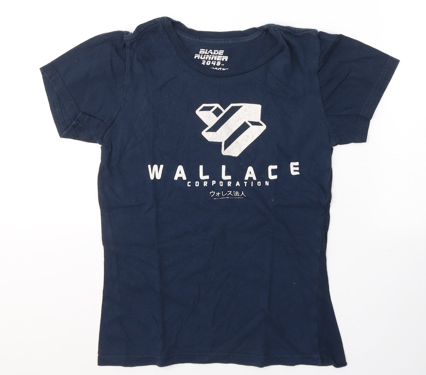 Bladerunner Womens Blue  Cotton Basic T-Shirt Size M Round Neck - Wallace