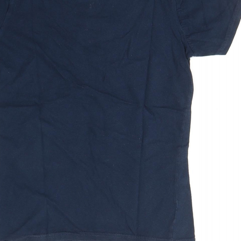 Bladerunner Womens Blue  Cotton Basic T-Shirt Size M Round Neck - Wallace